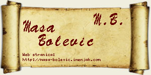 Maša Bolević vizit kartica